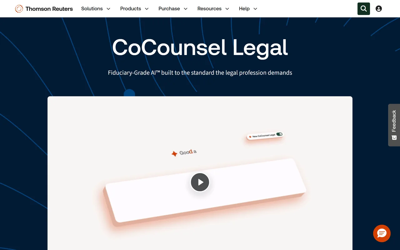 Screenshot of CoCounsel (Thomson Reuters)