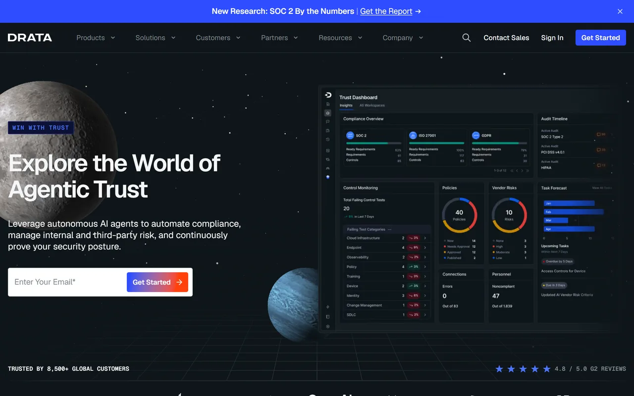 Screenshot of Drata