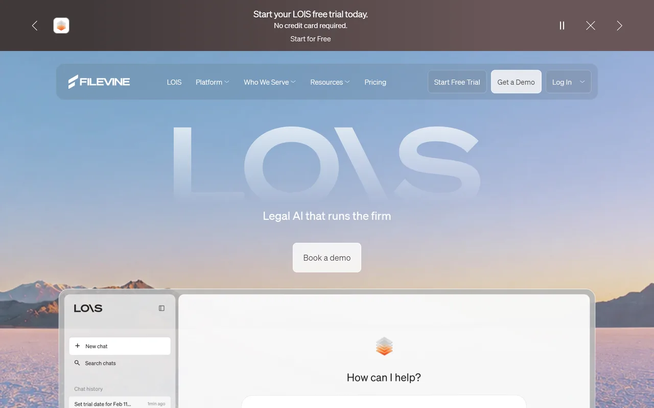 Screenshot of Filevine AI