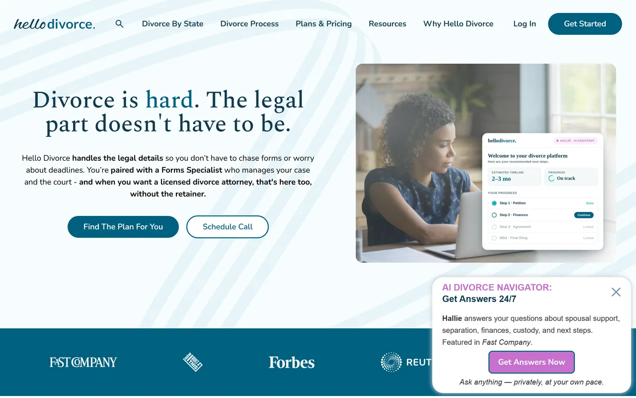 Screenshot of Hello Divorce