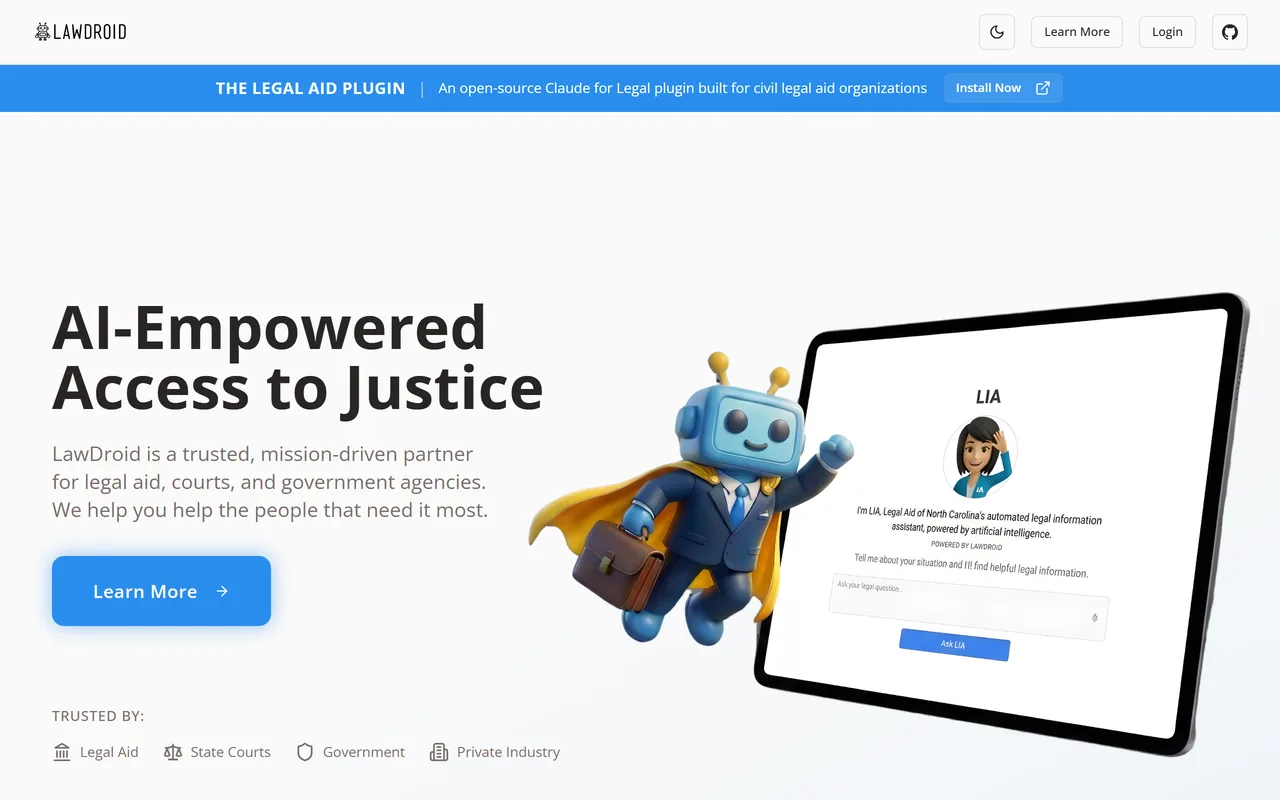 Screenshot of LawDroid