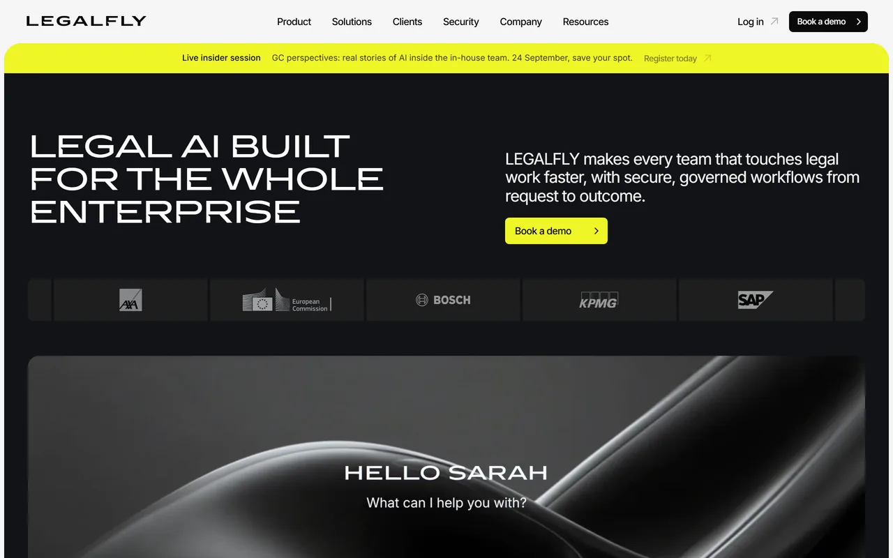 Screenshot of LEGALFLY