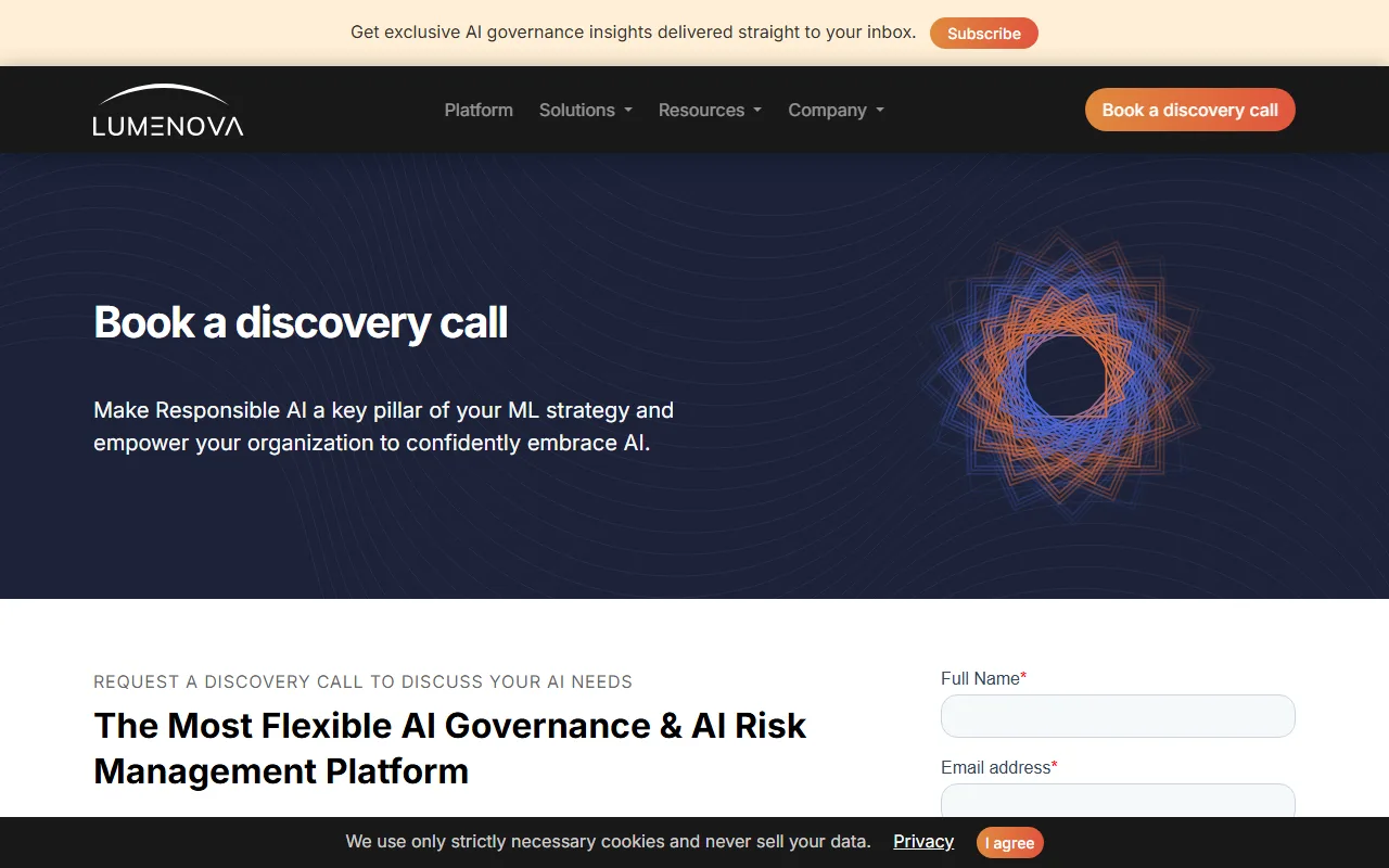 Screenshot of Lumenova AI