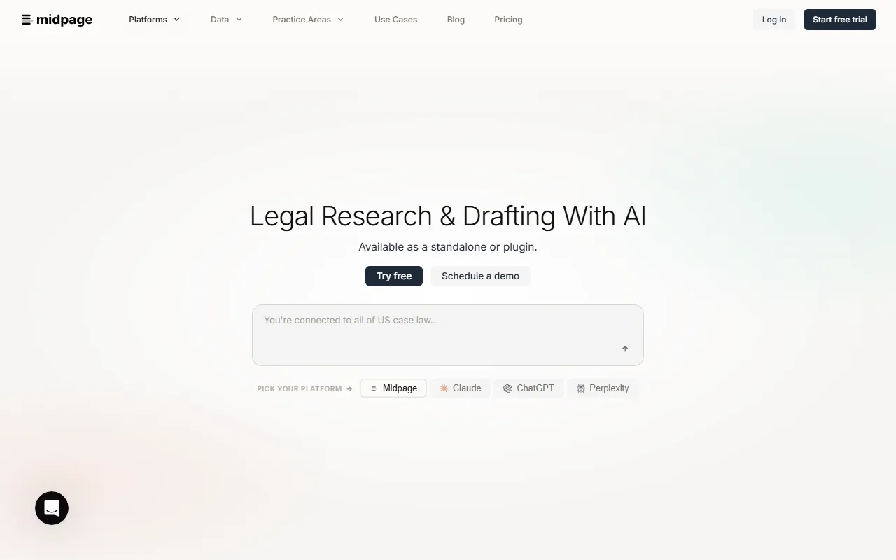 Screenshot of Midpage