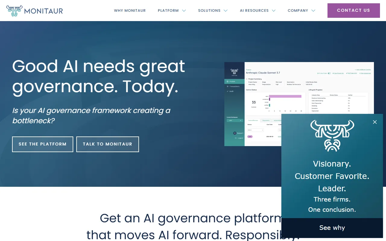 Screenshot of Monitaur