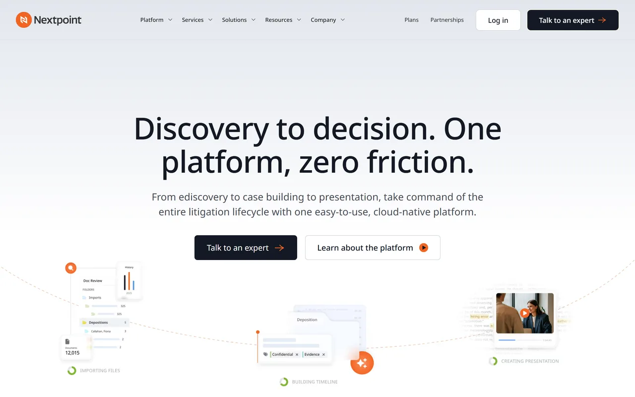 Screenshot of Nextpoint