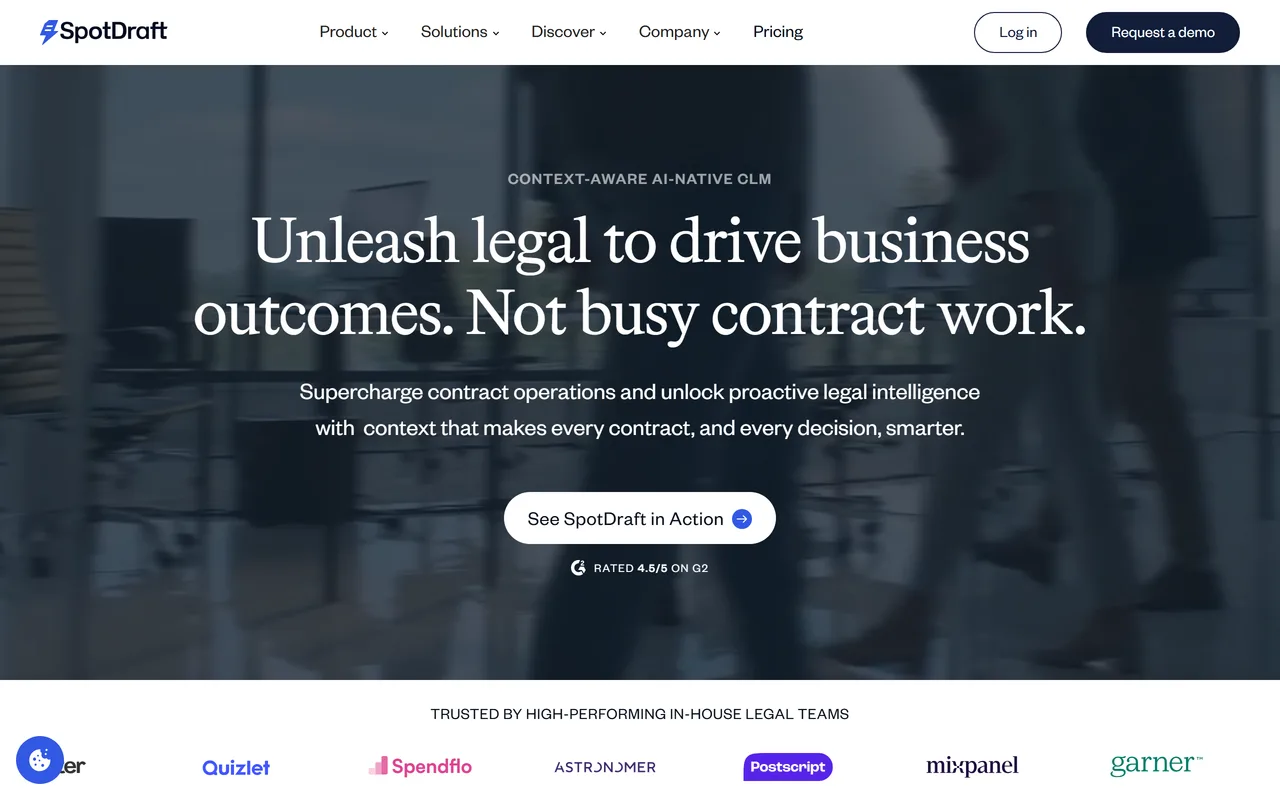 Screenshot of SpotDraft