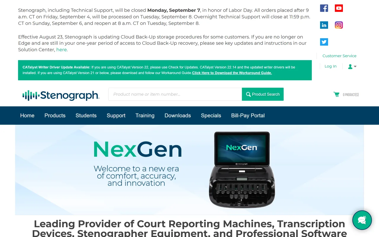 Screenshot of Stenograph