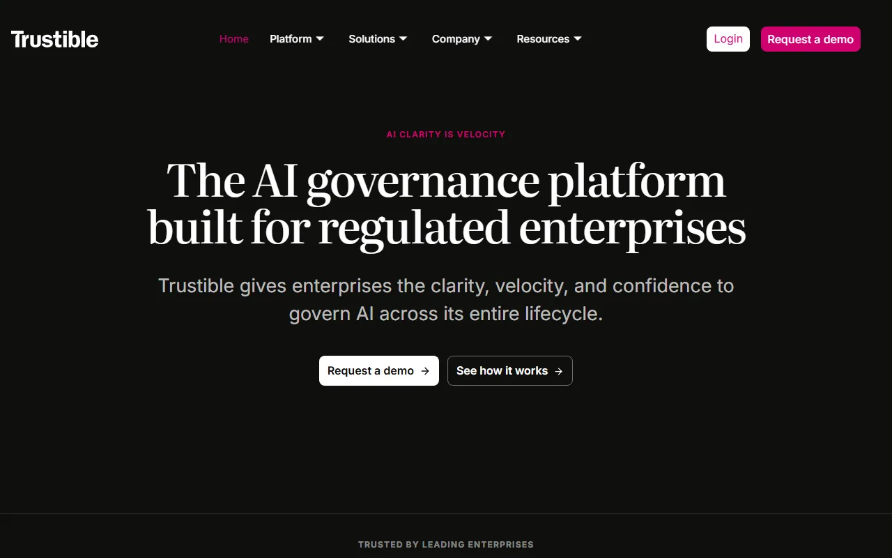 Screenshot of Trustible