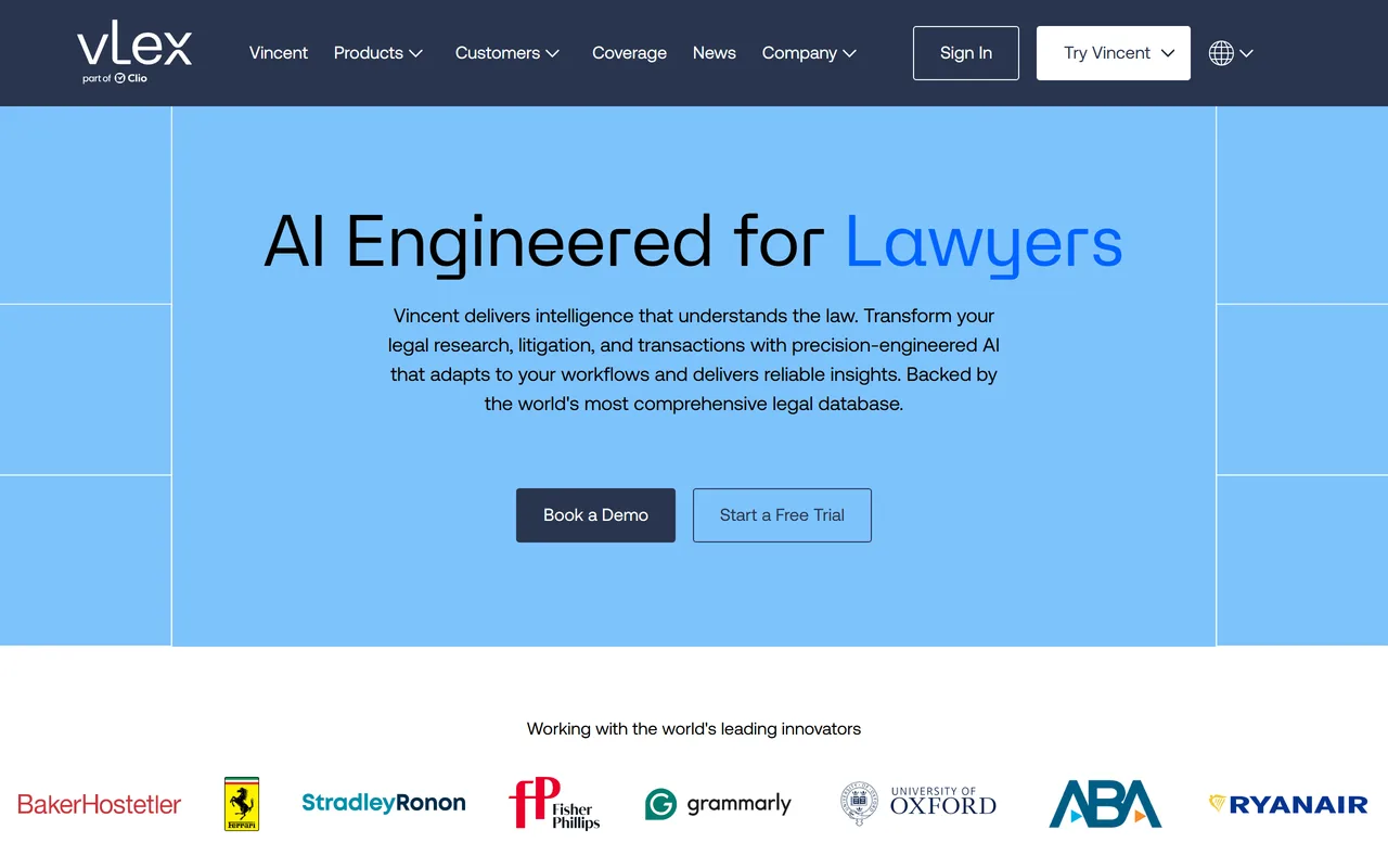 Screenshot of vLex